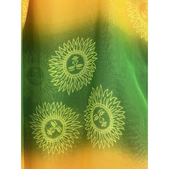 Indian tropical Fashion 2 Piece Swimsuit Coverup Top Pant Size Medium *FLAW* - Picture 14 of 16